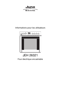 Mode d’emploi Juno-Electrolux JEH26321E Cuisinière