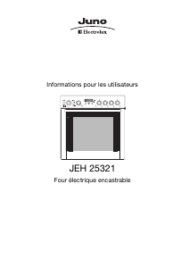 Mode d’emploi Juno-Electrolux JEH25321E Cuisinière
