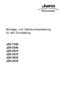 Bedienungsanleitung Juno-Electrolux JDK4575E Dunstabzugshaube