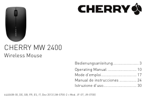 Mode d’emploi Cherry MW 2400 Souris