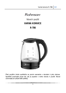 Manuál Rohnson R-786 Konvice