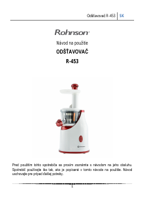 Návod Rohnson R-453 Priamočiara píla