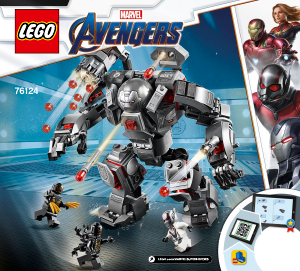 Manual Lego set 76124 Super Heroes War Machine buster