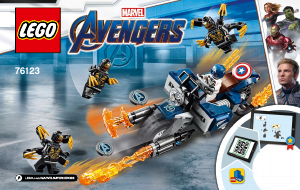 Handleiding Lego set 76123 Super Heroes Captain America: Aanval van de Outriders