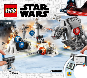 Vadovas Lego set 75241 Star Wars Action Battle Echo Base gynyba