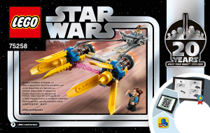 Rokasgrāmata Lego set 75258 Star Wars Anakins Podracer — 20. gadadienas izdevums