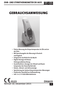 Bedienungsanleitung Dittmann DX 6635 Thermometer