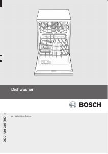 Manual Bosch SGV46M036GB Dishwasher