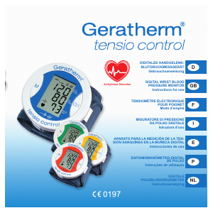 Manual de uso Geratherm GP-6220 Tensio Control Tensiómetro
