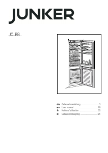 Mode d’emploi Junker JC77BB30 Réfrigérateur combiné