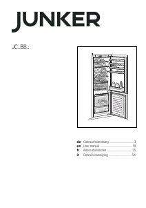 Mode d’emploi Junker JC87BB30 Réfrigérateur combiné