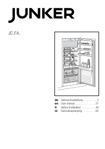 Mode d’emploi Junker JC40FA31 Réfrigérateur