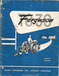 Manual Ferguson TO-30 Tractor
