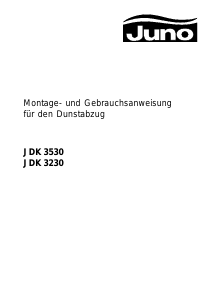 Bedienungsanleitung Juno JDK3530G Dunstabzugshaube