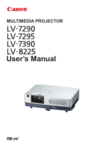 Bruksanvisning Canon LV-7290 Projektor