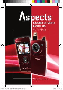 Manual de uso Aspects VC12HD Videocámara