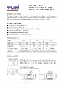 Manual TMC 99907 Toilet