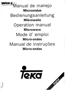 Manual Teka MW 210.1 Micro-onda