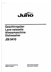 Handleiding Juno-Le Maitre JSI5410E Vaatwasser