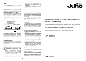 Handleiding Juno-Le Maitre JDA3830W Afzuigkap
