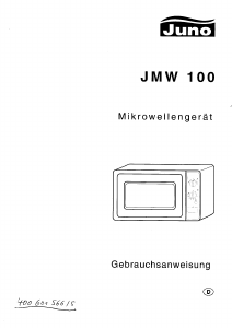 Bedienungsanleitung Juno JMW100B Mikrowelle