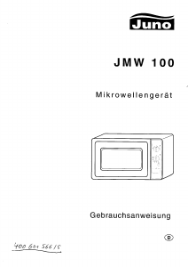 Bedienungsanleitung Juno JMW100E Mikrowelle