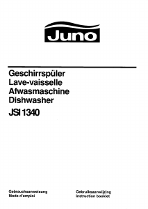 Handleiding Juno JSI1340E Vaatwasser