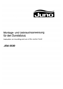 Bedienungsanleitung Juno JDA5530E Dunstabzugshaube