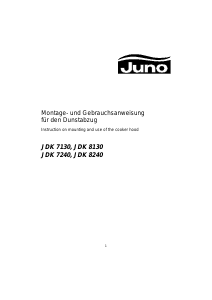Handleiding Juno JDK7240 Afzuigkap