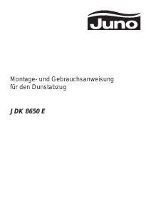 Bedienungsanleitung Juno JDK8650 Dunstabzugshaube