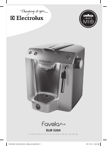 Руководство Electrolux ELM5200 Favola Plus Кофе-машина