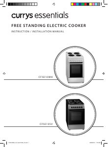 Manual Currys Essentials CFSE10SV Range