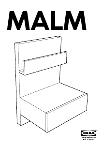 Руководство IKEA MALM (801.043.34) Прикроватный столик