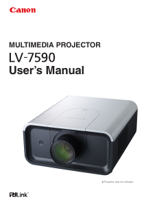 Manual Canon LV-7580 Projector