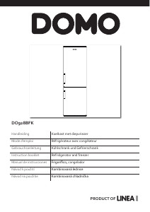 Mode d’emploi Domo DO928BFK Réfrigérateur combiné