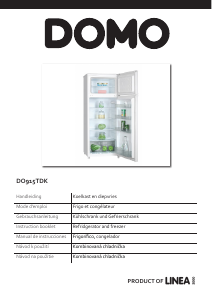 Manual de uso Domo DO915TDK Frigorífico combinado