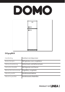 Mode d’emploi Domo DO929RKR Réfrigérateur combiné