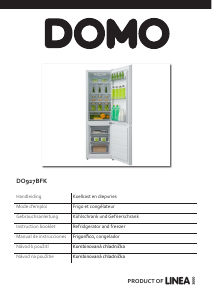 Mode d’emploi Domo DO927BFK Réfrigérateur combiné