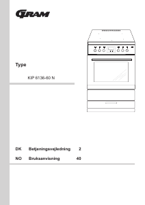 Brugsanvisning Gram KIP 6136-60 N Komfur