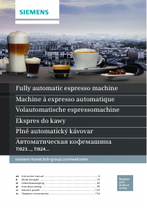 Instrukcja Siemens TI924301RW Ekspres do espresso