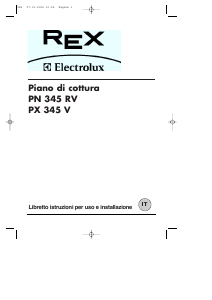 Manuale Electrolux-Rex PN345RV Piano cottura