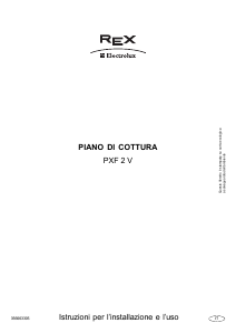 Manuale Electrolux-Rex PXF2V Piano cottura