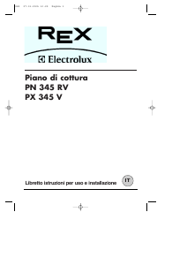 Manuale Electrolux-Rex PX345V Piano cottura