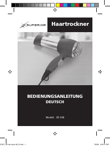 Bedienungsanleitung Superior ZD-338 Haartrockner