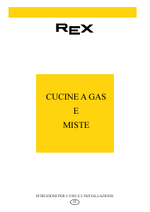 Manuale Rex RC95G Cucina