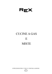 Manuale Rex RB95G Cucina