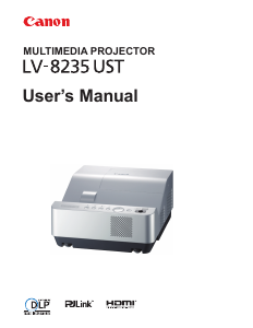 Manual Canon LV-8235 UST Projector