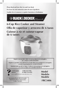 Mode d’emploi Black and Decker RC3406 Cuiseur à riz