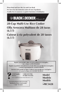 Mode d’emploi Black and Decker RC5428 Cuiseur à riz