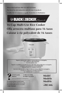 Manual Black and Decker RC446 Rice Cooker